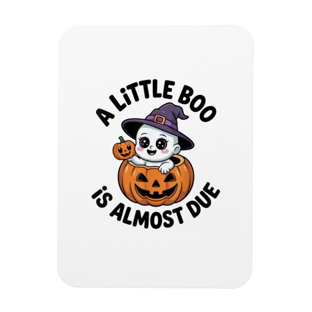 Little Boo ist fast zu Niedlichen Halloween-Schwan Magnet (Vertikal)
