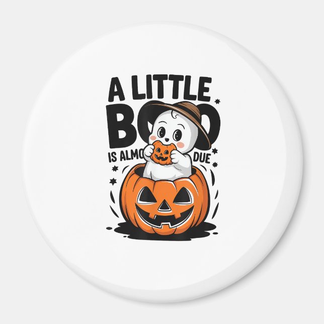 Little Boo ist fast zu Niedlichen Halloween-Schwan Magnet (Vorne)