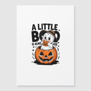 Little Boo ist fast zu Niedlichen Halloween-Schwan Magnetkarte