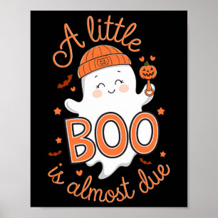Little Boo ist fast zu Niedlichen Halloween-Schwan Poster