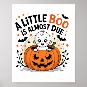 Little Boo ist fast zu Niedlichen Halloween-Schwan Poster