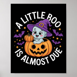 Little Boo ist fast zu Niedlichen Halloween-Schwan Poster
