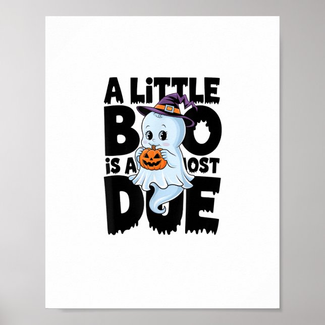 Little Boo ist fast zu Niedlichen Halloween-Schwan Poster (Vorne)