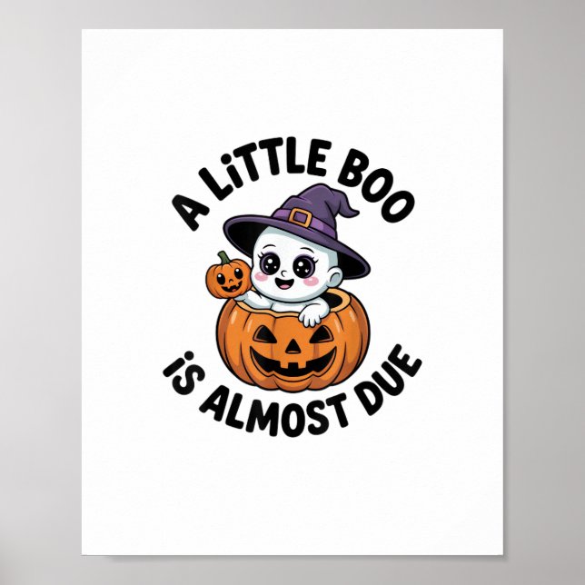 Little Boo ist fast zu Niedlichen Halloween-Schwan Poster (Vorne)
