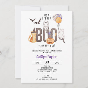Little Boo ist unterwegs, Halloween Baby Shower Einladung