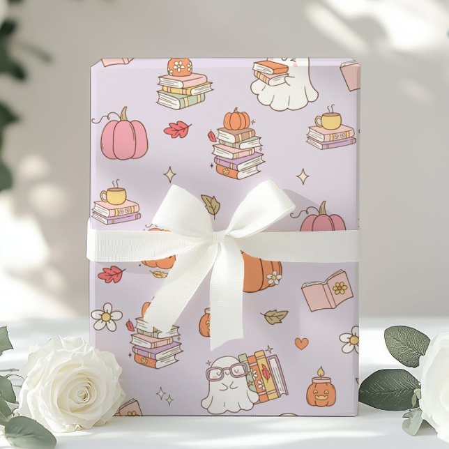 Little Boo Lilac Whimsical Books Baby Dusche Geschenkpapier (Von Creator hochgeladen)