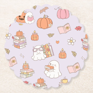 Little Boo Lilac Whimsical Books Baby Dusche Untersetzer