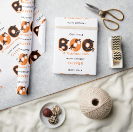 Little Boo macht zwei Namen zum Geburtstag Geschenkpapier