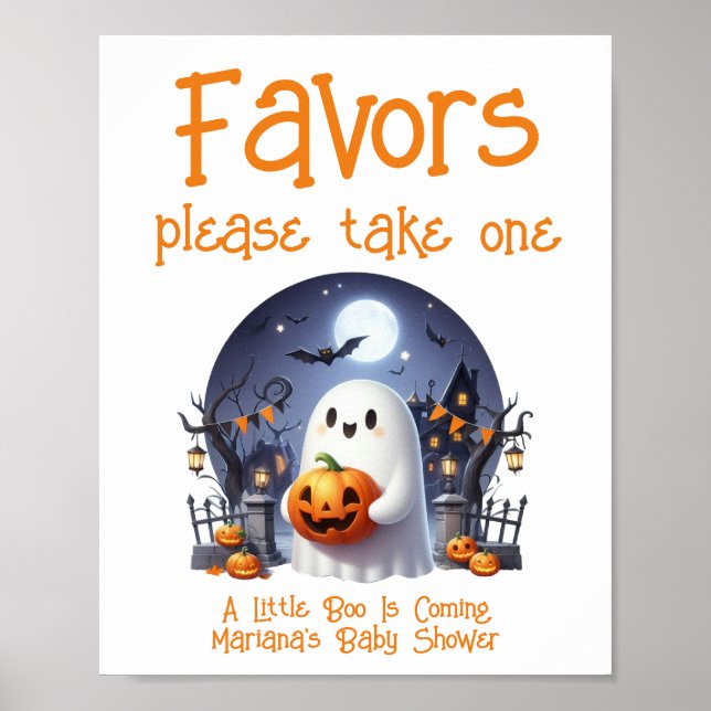 Little Boo Neutral Baby Duwer Favorit Schild (Vorne)