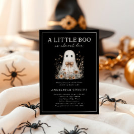 Little Boo Niedlich Ghost Bow Wildblumen Kinderdus Einladung