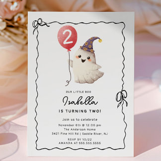 Little Boo Niedlich Ghost Geburtstag Einladung