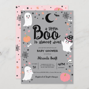 Little Boo Niedlich Ghost Halloween Girl Baby Dusc Einladung