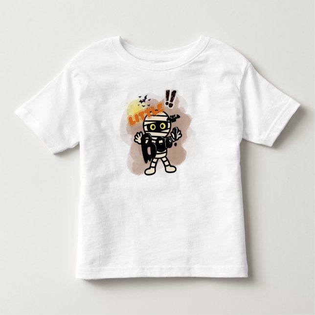Little Boo Niedlich Halloween Mummy T - Shirt (Vorderseite)