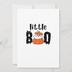 Little Boo Niedlich Halloween Pumpkin Cat Vintag S Feiertagskarte
