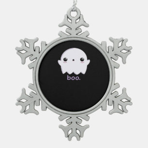 Little Boo Niedlich Halloween Schneeflocken Zinn-Ornament
