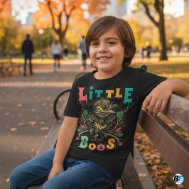 Little Boo Orange Black Halloween Familie Matching T-Shirt