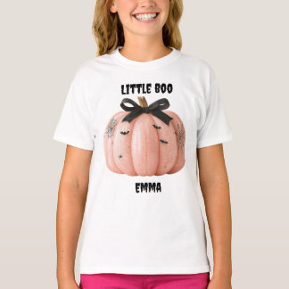 Little Boo Personalisiert Halloween Pumpkin T-Shirt