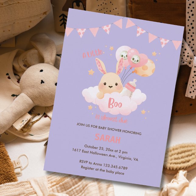 Little Boo Pink Halloween Baby Shower Einladungen (Little Boo Pink Halloween Baby Shower Invitations)