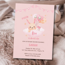 Little Boo Pink Halloween Baby Shower Einladungen