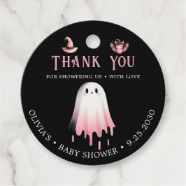 Little Boo Pink Halloween Ghost Baby Dusche Geschenkanhänger