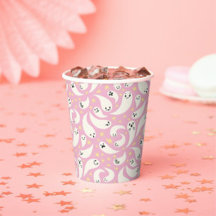 Little Boo Pink Pattern Baby Dusche Pappbecher