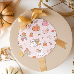 Little Boo Pink Whimsical Books Baby Dusche Geschenkanhänger