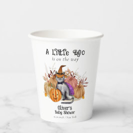 Little Boo Poem Cat in Hexenhut Babydusche Pappbecher