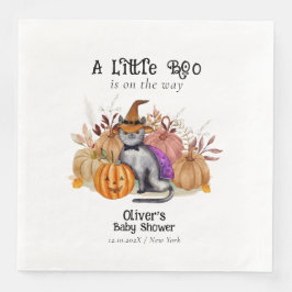 Little Boo Poem Cat in Hexenhut Babydusche Serviette
