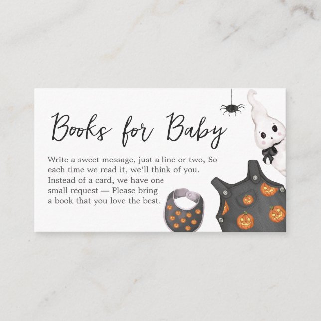 Little Boo Pumpkin Halloween Baby Books for Baby Begleitkarte (Vorderseite)