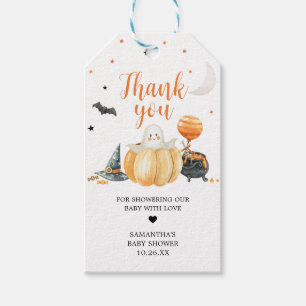 Little Boo Pumpkin Halloween Gefälligetags Geschenkanhänger