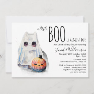 Little Boo Puppy and Pumpkin Fall Baby Dusche Einladung