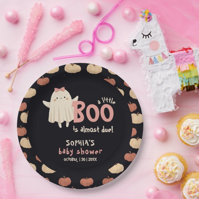 Little Boo soll Girl Halloween Babydusche haben Pappteller (Party)