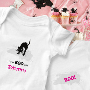 Little BOO-tifful Cat and Ghost Baby Strampler