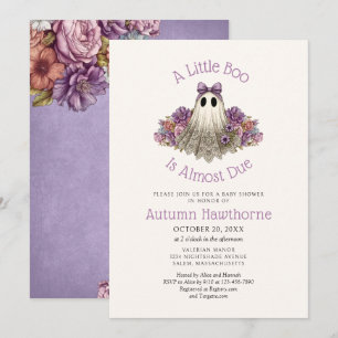 Little Boo Vintage-Geist-Halloween-Baby-Party Einladung