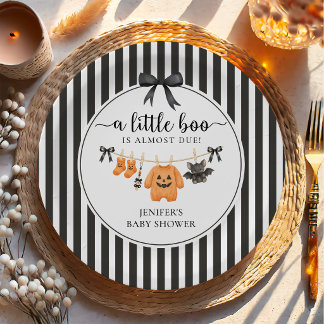 Little Boo Wäscheleine Baby Shower Pappteller