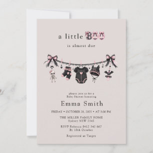 Little Boo Wäscheleine Mädchen Baby Shower Einladung