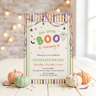 Little Boo Whimsical Halloween Geburtstagseinladun Einladung