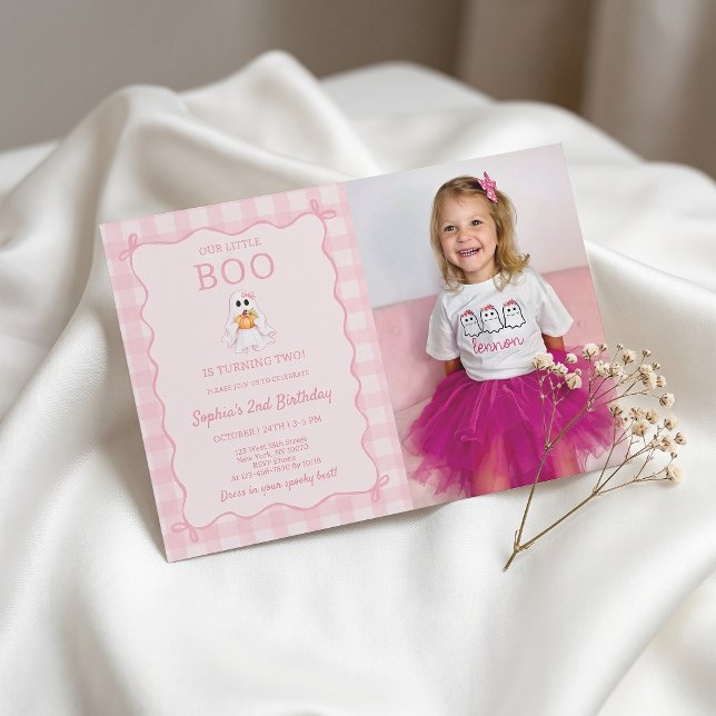 Little Boo wird zwei Geburtstagseinladung Einladung (Von Creator hochgeladen)