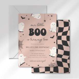 Little Boo wird zwei Geburtstagseinladung Einladung