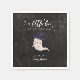 Little Boo Witch Ghost Baby Shower Serviette