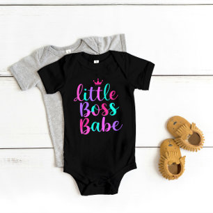 "Little Boss Babe" Farbige Baby Strampler