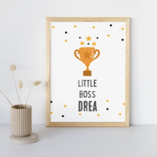 Little Boss Individuelle Name Kinderzimmer Poster