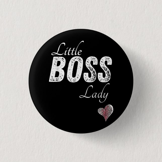 Little Boss Lady Baby Kleinkind Girl Kurz Button (Vorderseite)