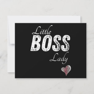 Little Boss Lady Baby Kleinkind Girl Kurz Feiertagskarte