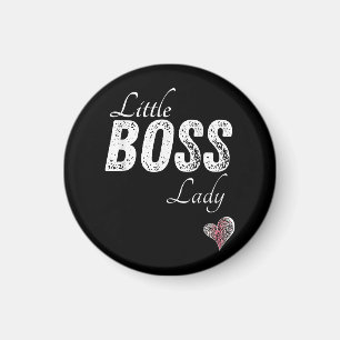 Little Boss Lady Baby Kleinkind Girl Kurz Magnet