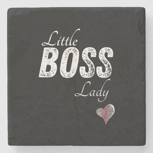 Little Boss Lady Baby Kleinkind Girl Kurz Steinuntersetzer (Vorderseite)