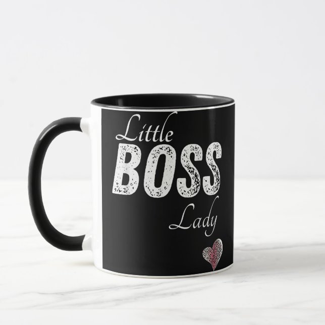 Little Boss Lady Baby Kleinkind Girl Kurz Tasse (Links)