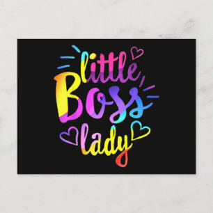 Little Boss Lady Girls Kinder Tochter Mini-Bos Feiertagspostkarte