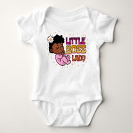 Little Boss Lady Melanin Black Baby Girl Säugling Baby Strampler