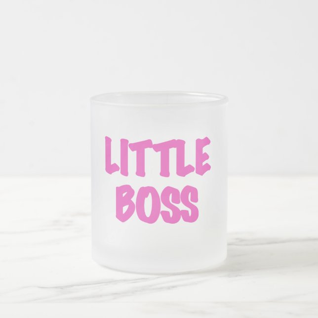 Little Boss - Rosa Hemden und Geschenke Mattglastasse (Mittel)